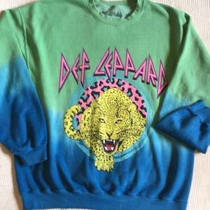 Urban Outfitters oversized Def Leppard sweatshirt.